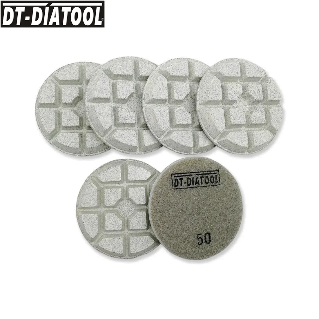 DT-DIATOOL 6 Chiếc/PK Đường Kính 80 Mm/3 "Nhựa Dán Kim Cương Bê Tông Miếng Đánh Bóng Sàn Làm Mới Chà Nhám đĩa Sửa Chữa Cho Sàn Bê Tông