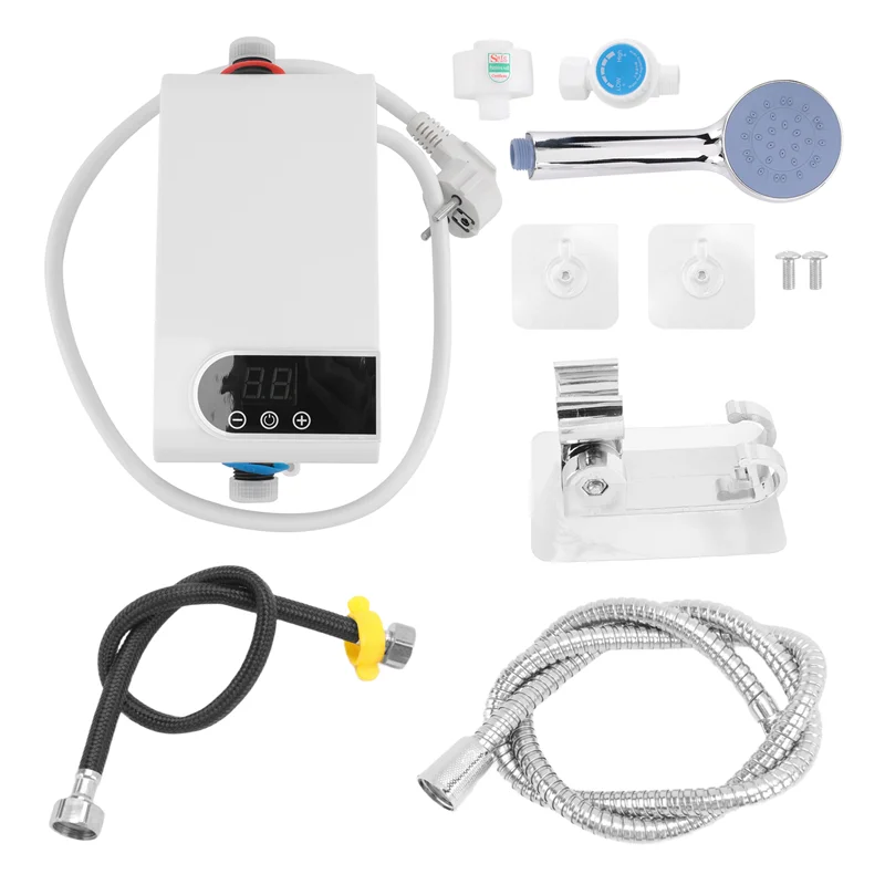 ABKR-4500W plus récent chauffe-eau chauffe-eau instantané sans réservoir robinet instantané robinet grue d'eau chaude LED numérique prise ue