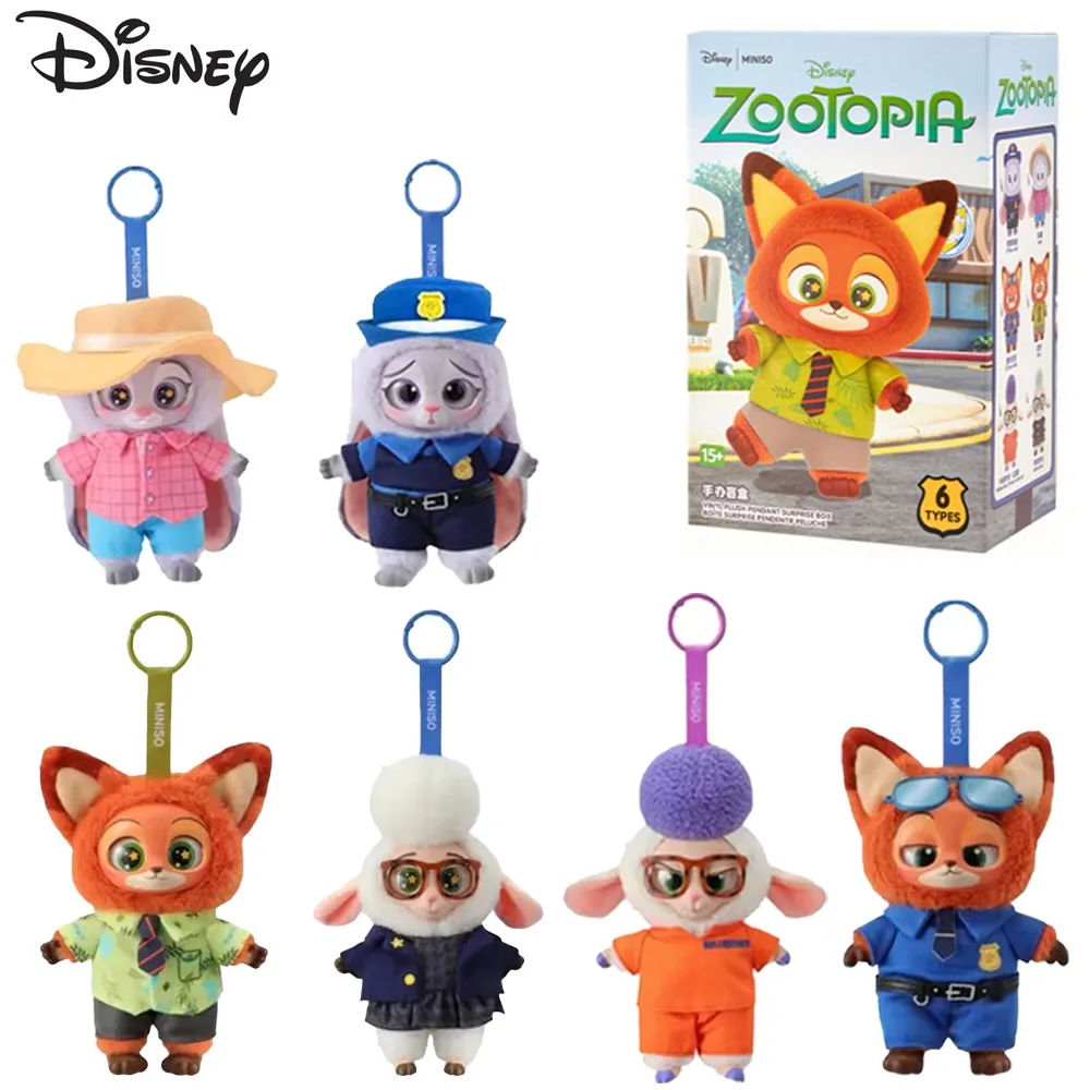 

New Hot Disney Animal City Trendy Play Blind Box Vinyl Doll Sheep Mayor Bag Pendant Kawaii Doll Surprise Gift for Kids