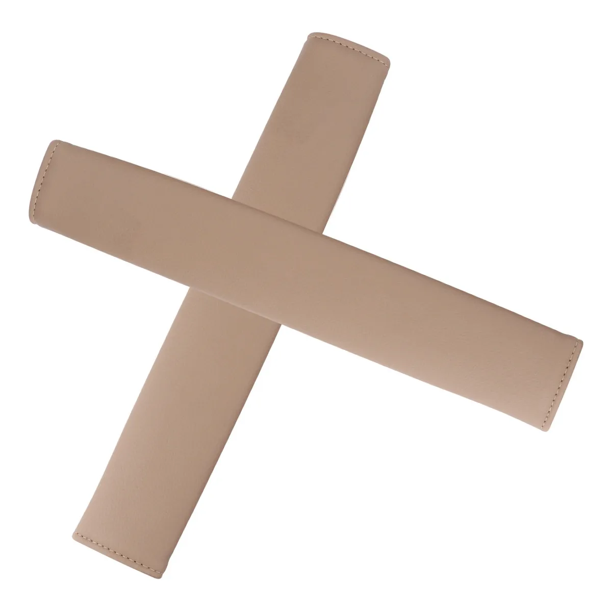 

2Pcs Safety Sleeve Covers Premium PU Pads Shoulder Protectors Hook Loop Strap Cushion Beige 33Cm