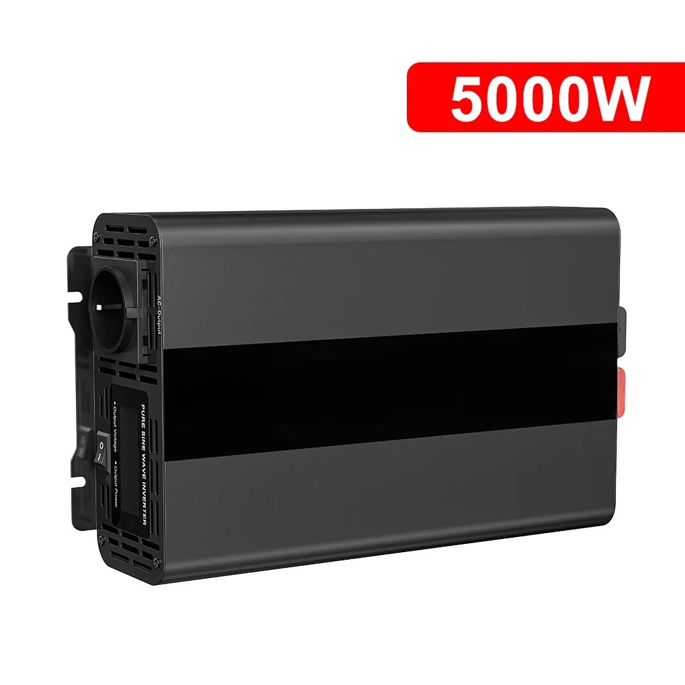 Wave Inverter Power DC 12V To AC 220V Voltage 50HZ Converter Solar for Home Outdoor RV Car Inverter 4000W 5000W Pure Sine