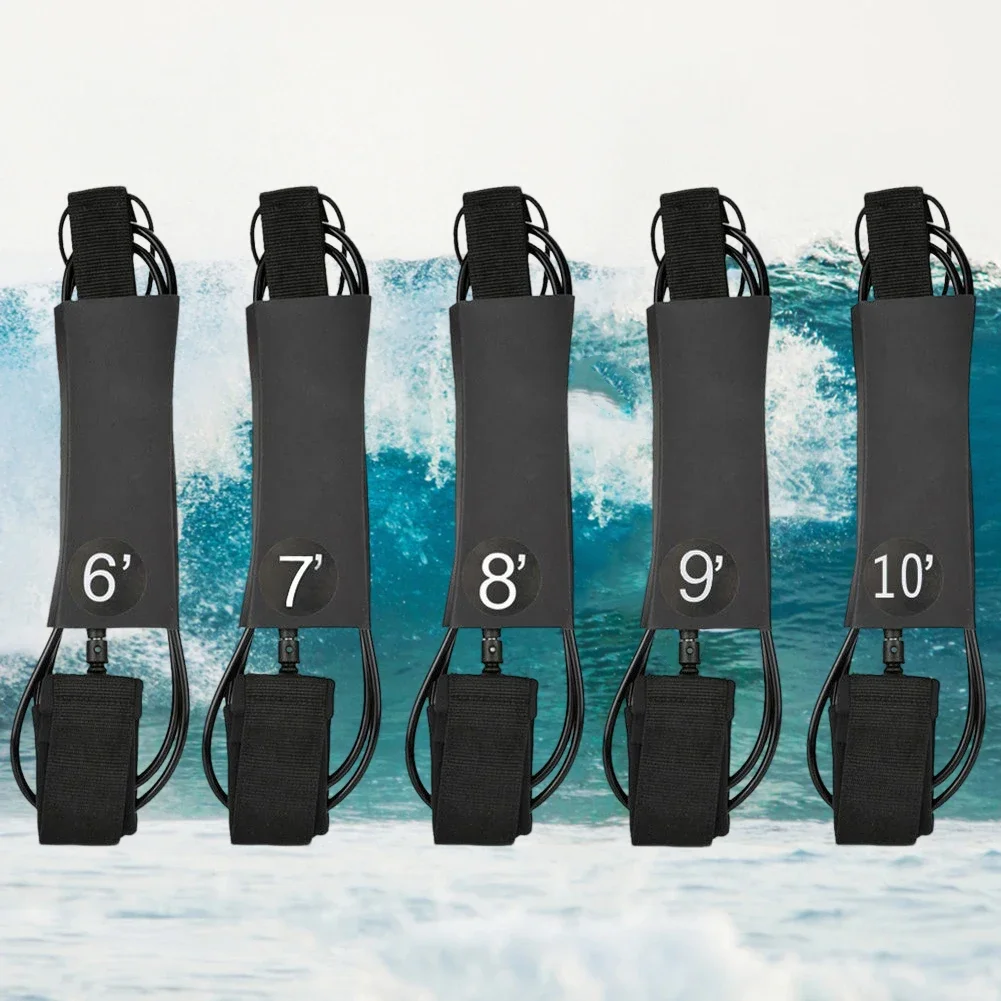

Leg Ankle Strap Portable Coiled Surfboard Leash TPU Adjustable Corrosion-resistant Water Sport Training Accessories