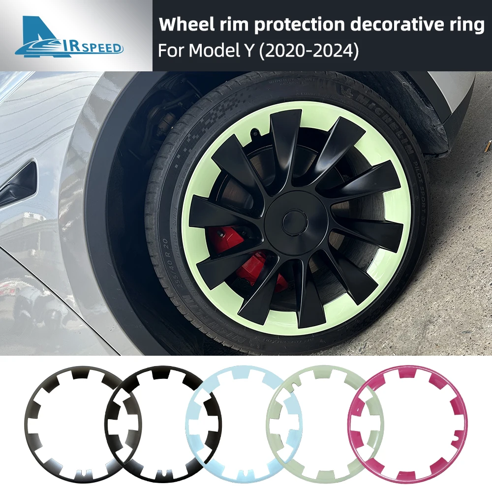 

20-дюймовый обод из АБС-пластика для Tesla Model Y 2024-2020, крышка ступицы автомобиля, нашивка, устойчивая к царапинам крышка ступицы, отделка