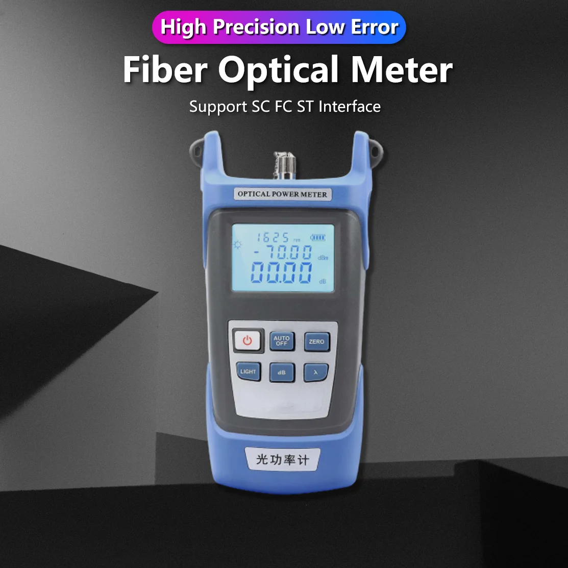 

Mini Fiber Power Meter Optic Laser Handheld Tester -70dBm~+3dBm Support SC FC ST