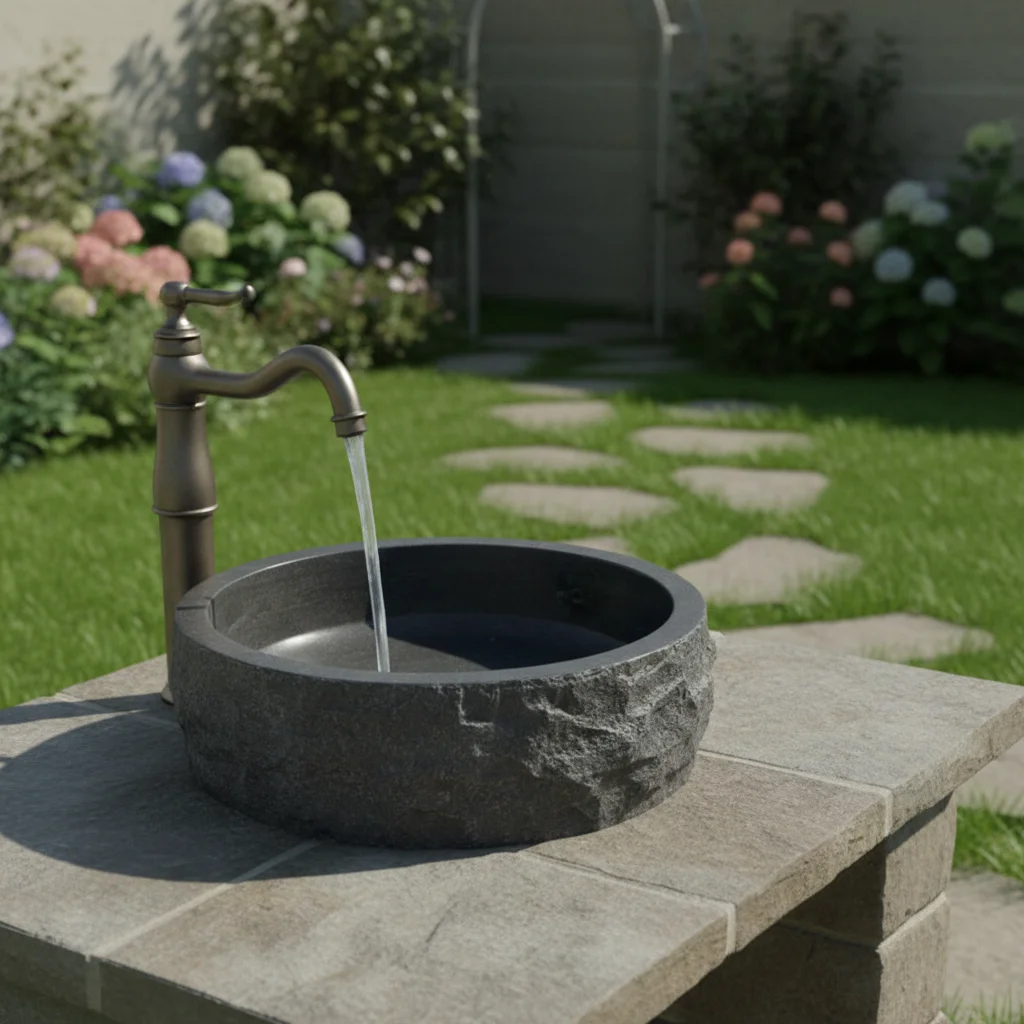 A250 Modern Natural Blue Marble Countertop Sink for Hotels 9L Capacity Polished Finish 5 Year Warranty