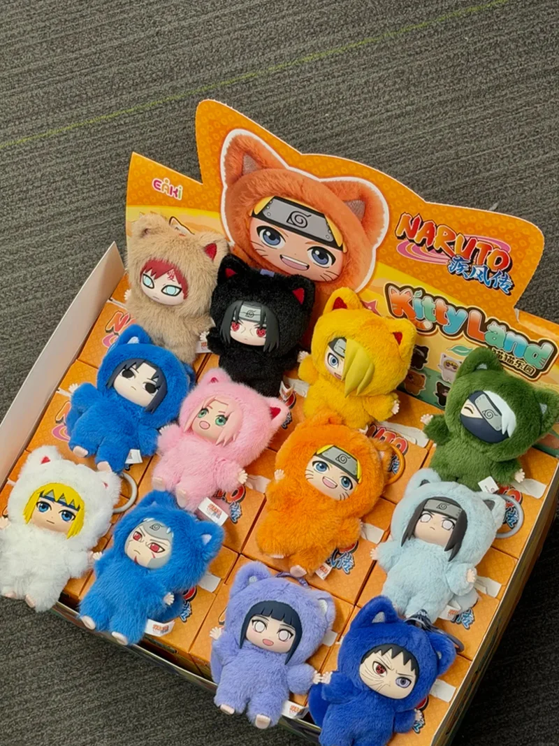 Eaki Naruto Kittyland Plush Vinyl Vol.3 Serie Caja Sorpresa Colgante de Peluche Kakashi Sakura Uzumaki Naruto Hyuga Hinata Uchiha Itachi