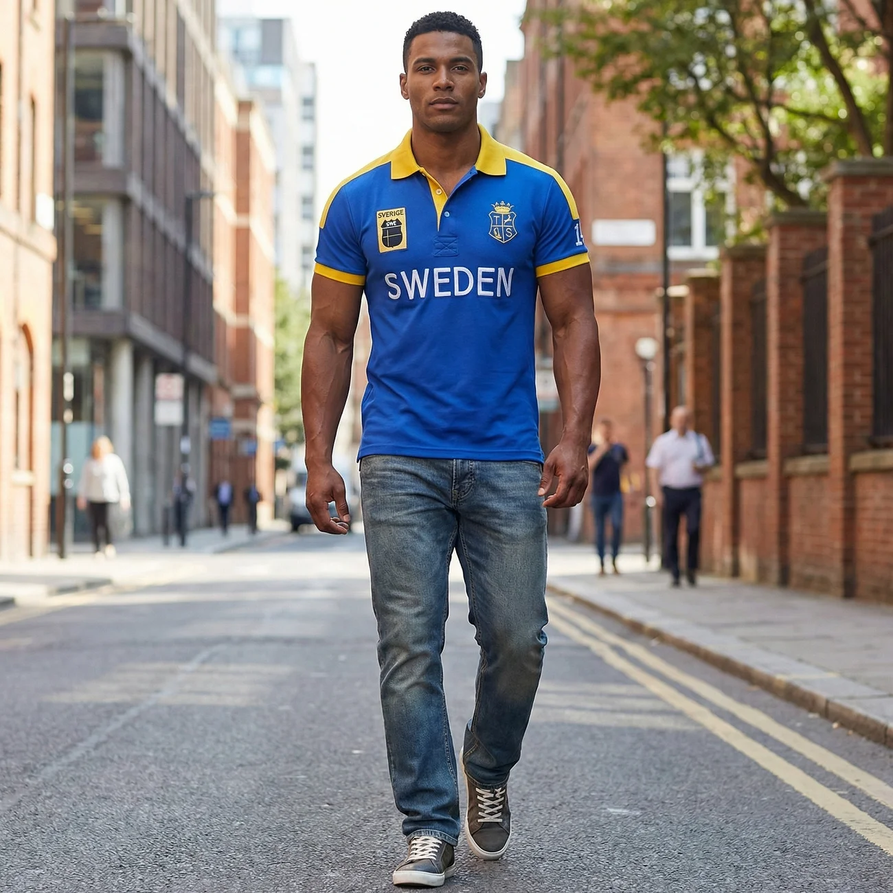 Herren-Poloshirt Europa Schweden Lässig Klassisch Modisch Hochwertige Baumwolle Schlitz Kontrastnähte Farbe Schwarz Grün