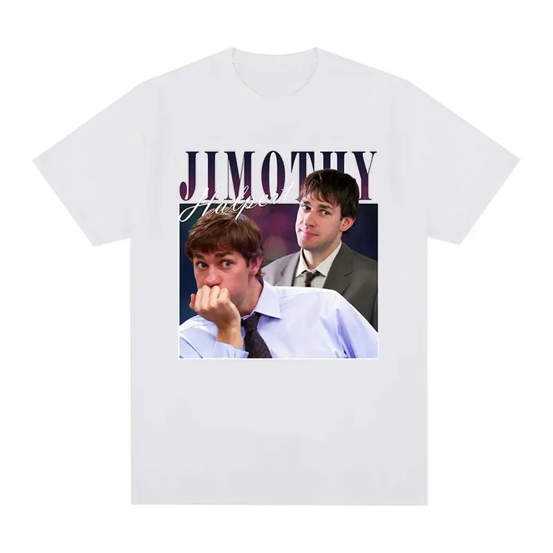 Short Sleeve T-shirt Jim Halpert Homage T Shirt Tv Series The Office Dwight Schrute Michael Scott T Shirts Men's Women's Cotton