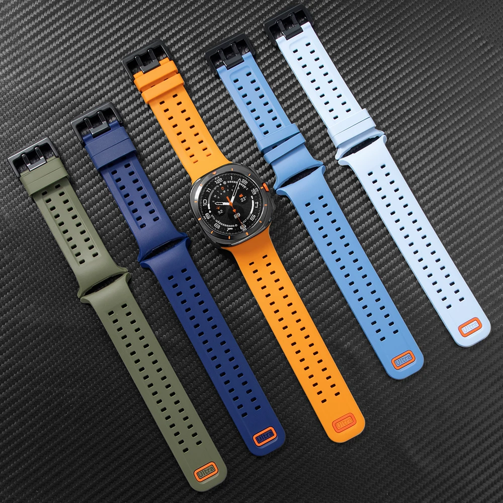 Original Silicone Strap For Galaxy Watch 2026 Ultra Sport Breathable Bracelet Correa For Samsung Galaxy 9 8 40 44mm 8cassic 46mm