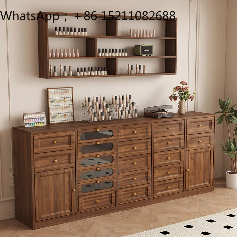 SCY Nail Art Display Cabinet Cosmetics Storage Cabinet Special Locker Floor Drawer Display Stand