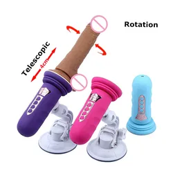 Mini Sex Machine Realistic Rotating Telescopic Dildo Vibrator Sex Toys for Women G Spot Masturbation Automatic Gun Suction Cup