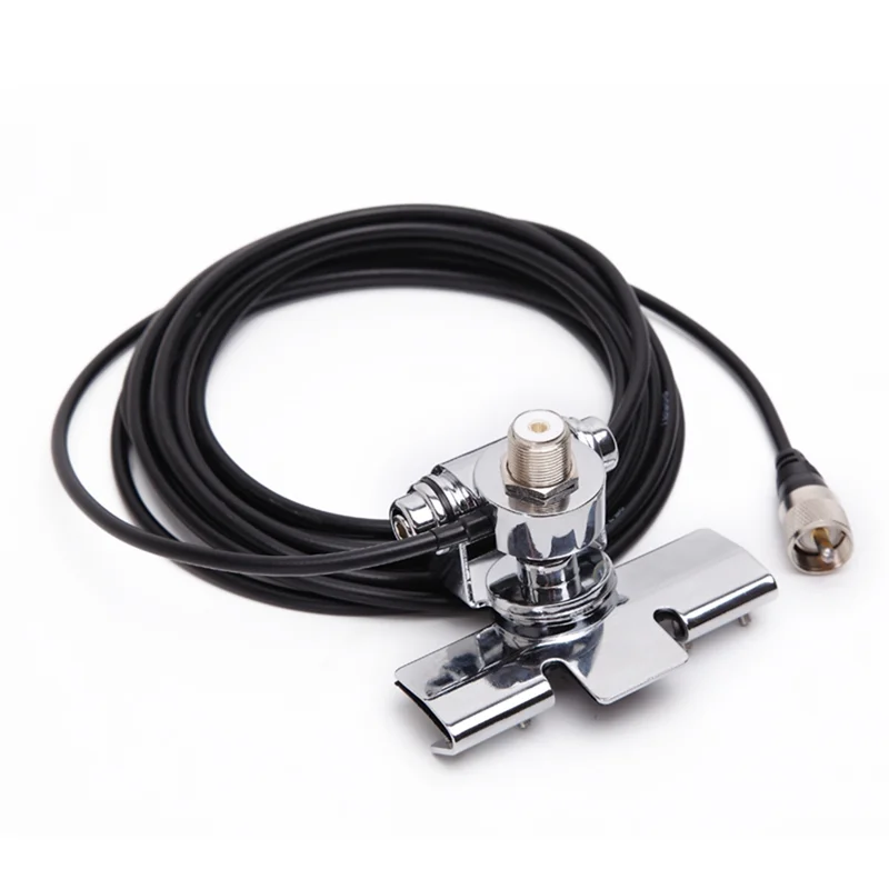 

RB-400 With 5M Cable Silver Car Antenna Bracket Adjustable Angle Hatchback Door Suitable for QTY TYT Mobile Car Antenna