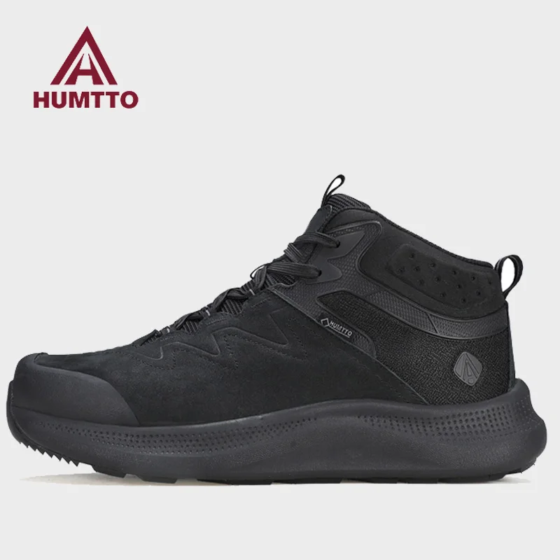 

HUMTTO Cowhide Outdoor Hiking Shoes men Trekking shoe Hunting snow boots women Tourism Mountain Breathable Climbing Sneakers