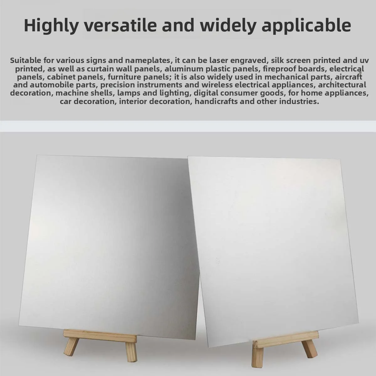 

Aluminum Thin Plate Laser Cutting Customized Silver Aluminum Plate, Anodized Aluminum Alloy Plate