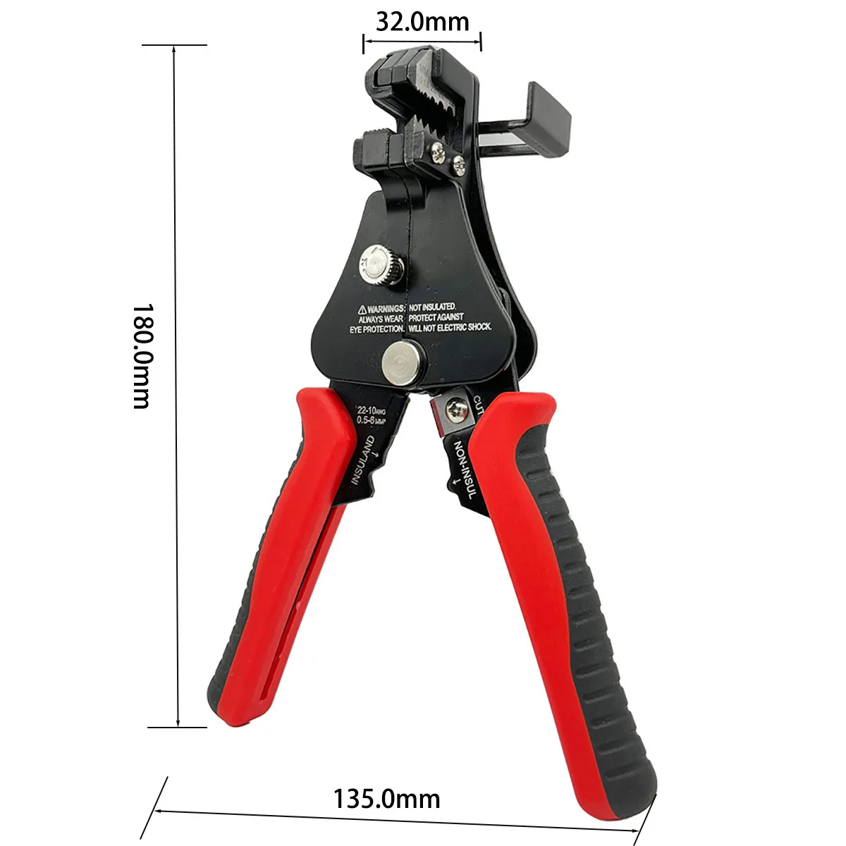 Multifunctional Wire Stripper Stripping Range 0.8-8mm AWG18-8 With Thread Trimmer & Terminals Crimping Pliers Electrician Tools