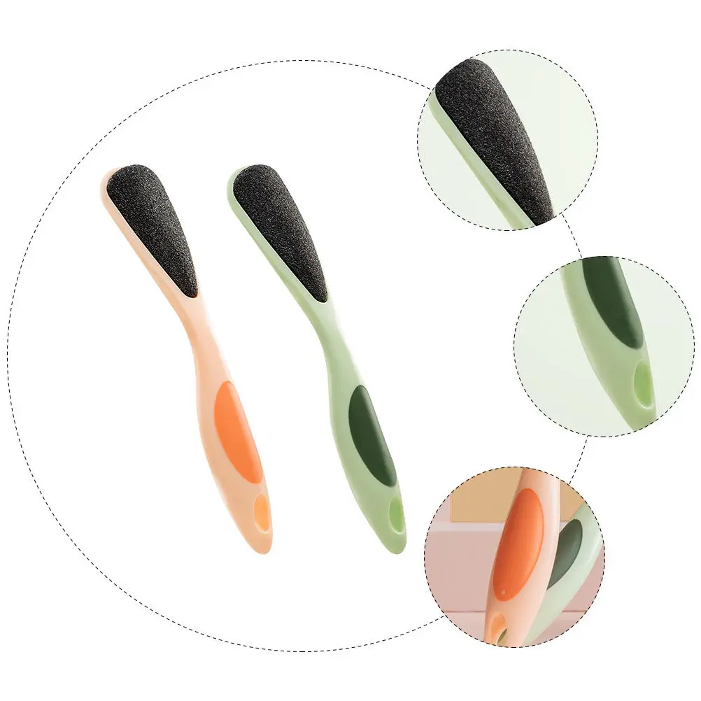 1Set Double-Sided Foot Scraper Callus Treatment Tool with Comfort Grip Handle Foot Planer for Effective Dead Skin Removal Fast