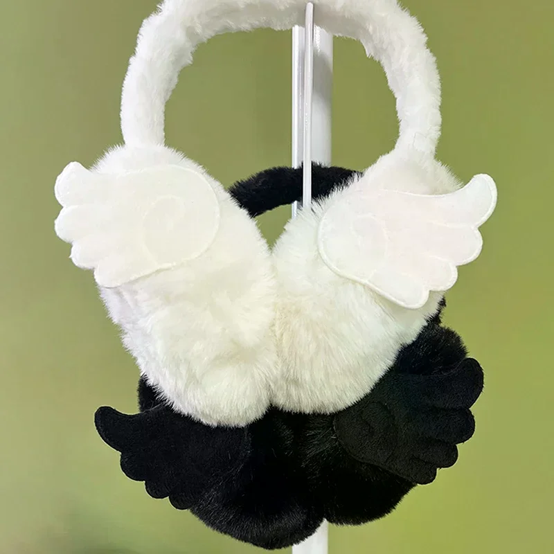 Y2K Angel Wing Weiche Plüsch Ohr Wärmer Winter Ohrenschützer Für Frauen Outdoor Earflap Schutz Ohr Abdeckung