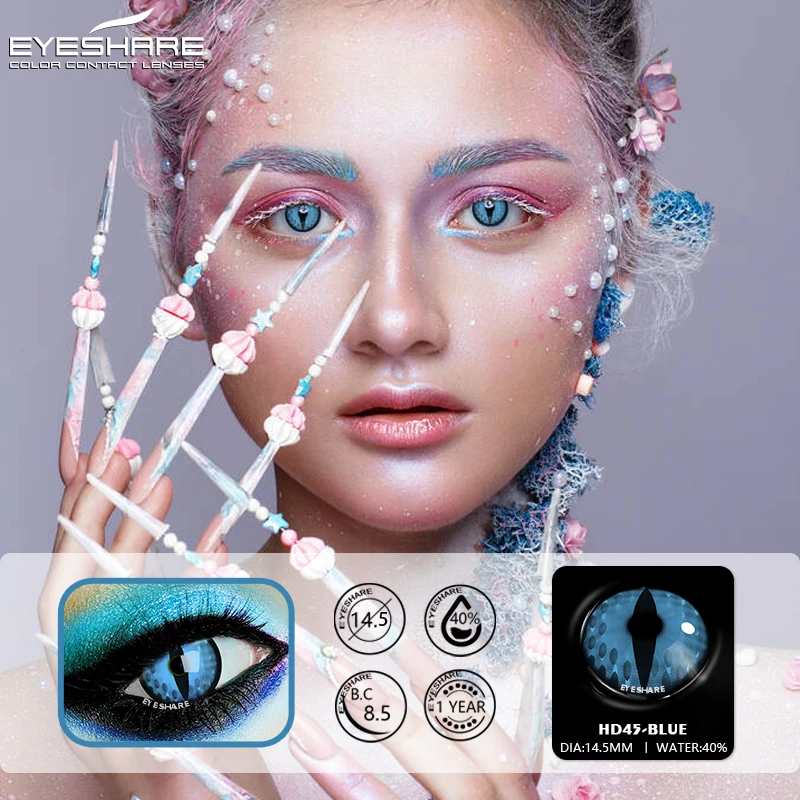 EYESHARE 1pair Anime Cosplay Color Contact Lenses For Eyes Blue Multicolored Eye Color Lens Beauty Red Colored Eye Lenses Yearly