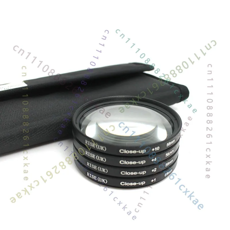 Close‑Up Filter Set +1 +2 +4 +10 Macro Lens 4‑Piece Kit, Multi Size 37/49/52/55/58/62/67/72/77/82mm