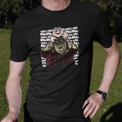R1 No la mamá dinosaurios familia papá bebé Sinclair padre amor divertida camiseta negra