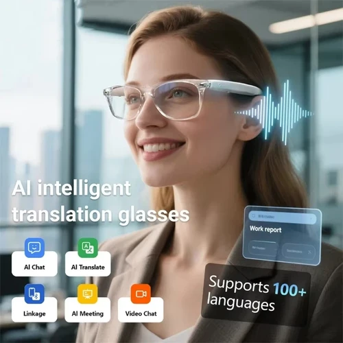 Imagen 1 del producto 6K AI Smart Glasses Multifunctional Camera Bluetooth Call Voice Assistant Music Player Translate Photochromic HD Glasses