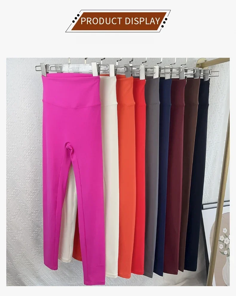 Neue Damen-Yoga-Leggings mit hoher Taille, hoher Elastizität, ohne unschöne Linien, Po-Lifting-Effekt, schlank geschnitten, atmungsaktiv, ideal zum Laufen, Radfahren und für Fitnessaktivitäten. – Detail 7