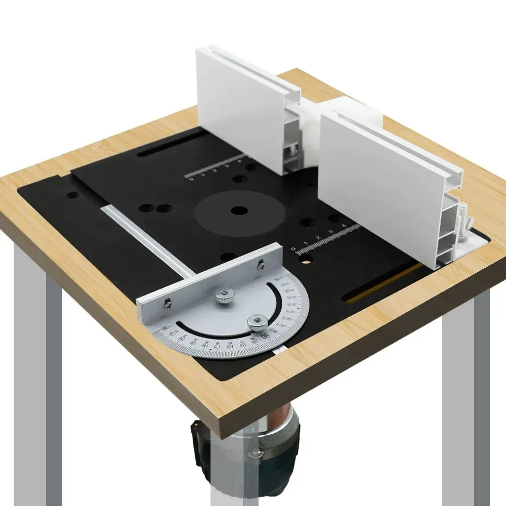 Multifunctional Aluminium Router Table Insert Plate Woodworking Electric Wood Router Flip Plate for Working Benches Router Plate