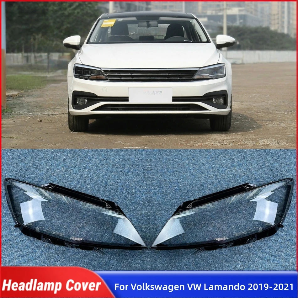 

For Volkswagen VW Lamando 2019 2020 2021 Car Lights Shell Lampcover Caps Headlamp Car Front Headlight Lens Cover Lights Shell