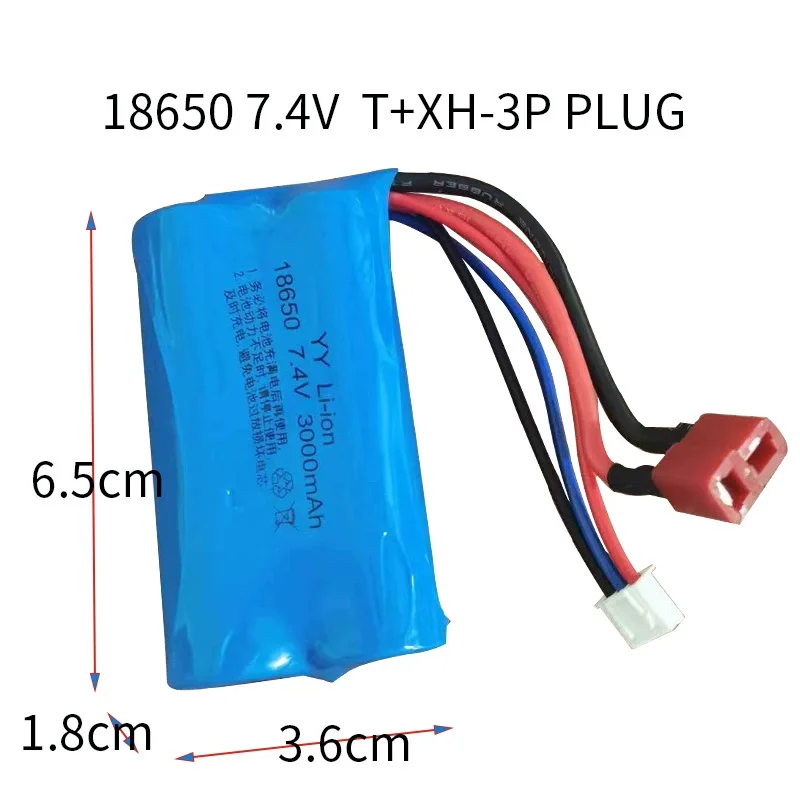 1500mAh/3000mAh 7.4V 18650 Lithium Battery Pack for RC Off-Road Toy Car, Wholesale Cylindrical Battery with 7.4V Solar Panel