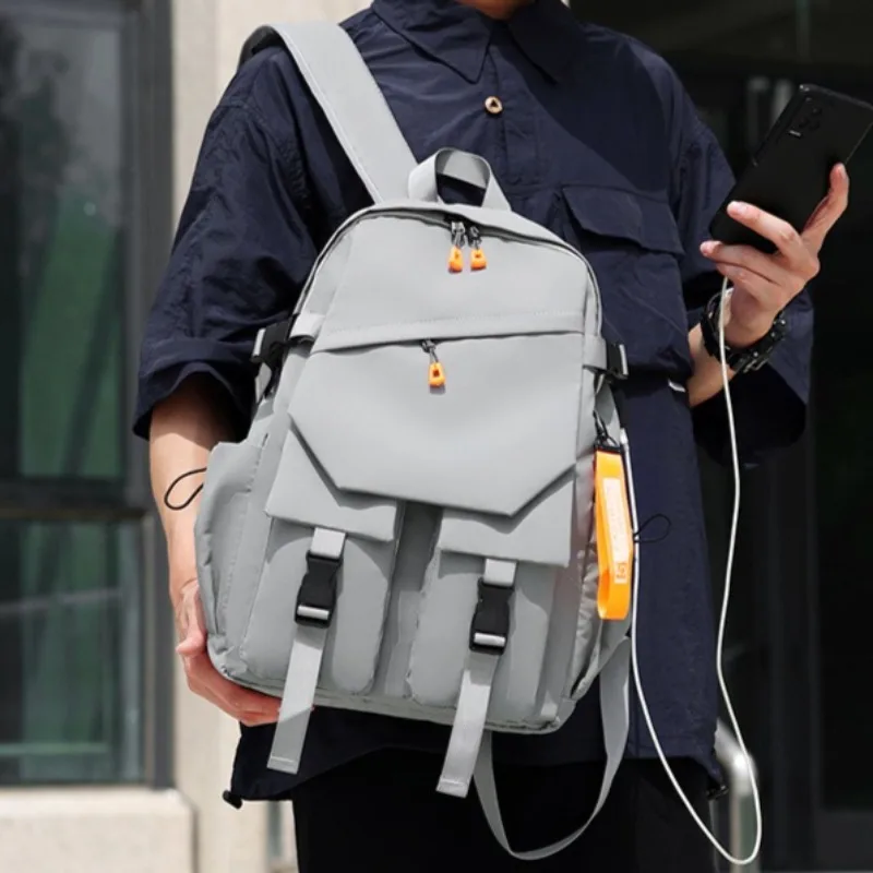 Men's Large Capacity Backpack Casual Trend Sports Laptop Bag Teen Travel School Bag For Middle High College Students