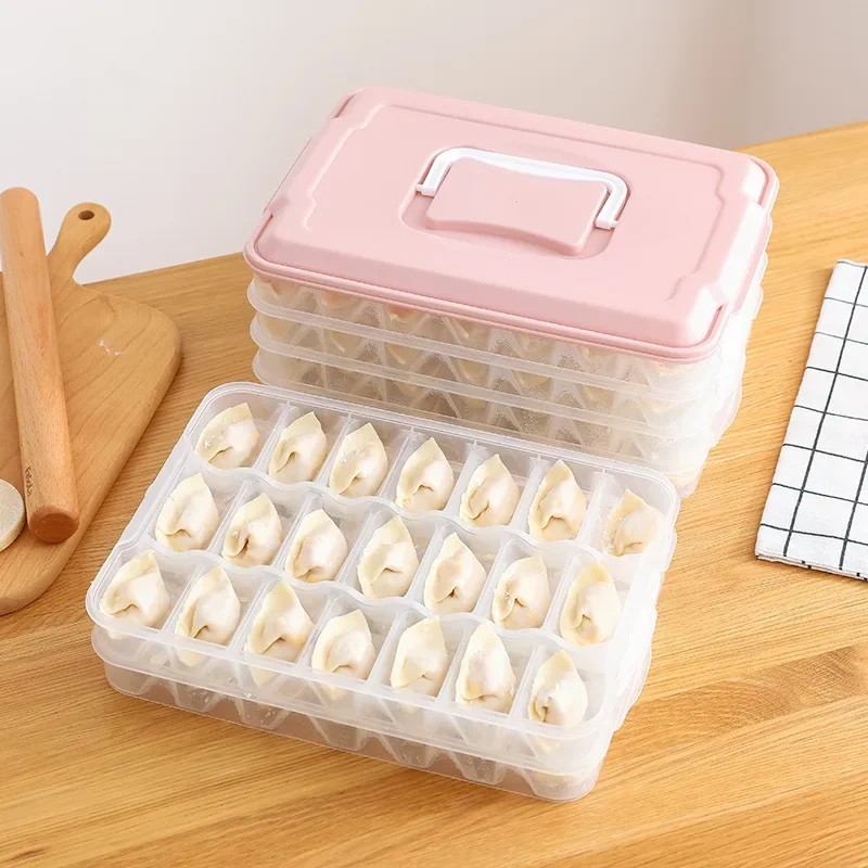1PC Refrigerator Food Storage Box Kitchen Accessories Organizer Fresh Box Dumplings Vegetable Egg Holder Stackable