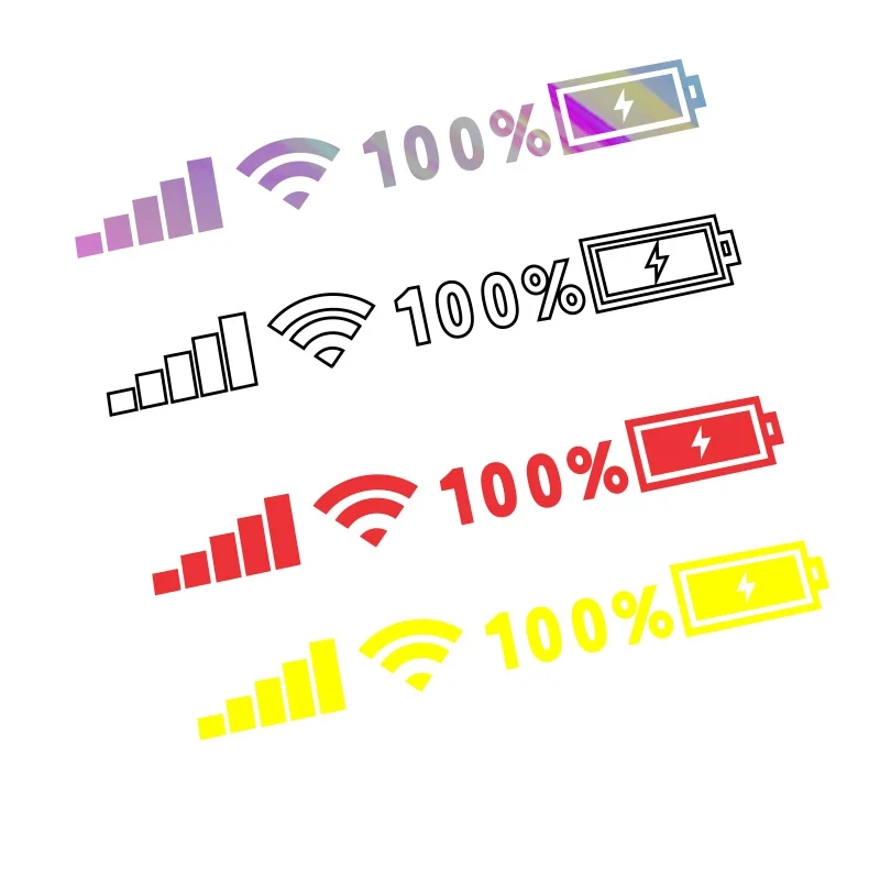 Car Vinyl Reflective Stickers Wifi Battery Level Signal Decals Decor Car Funny Sticker For Auto Decor Accessories - view 5