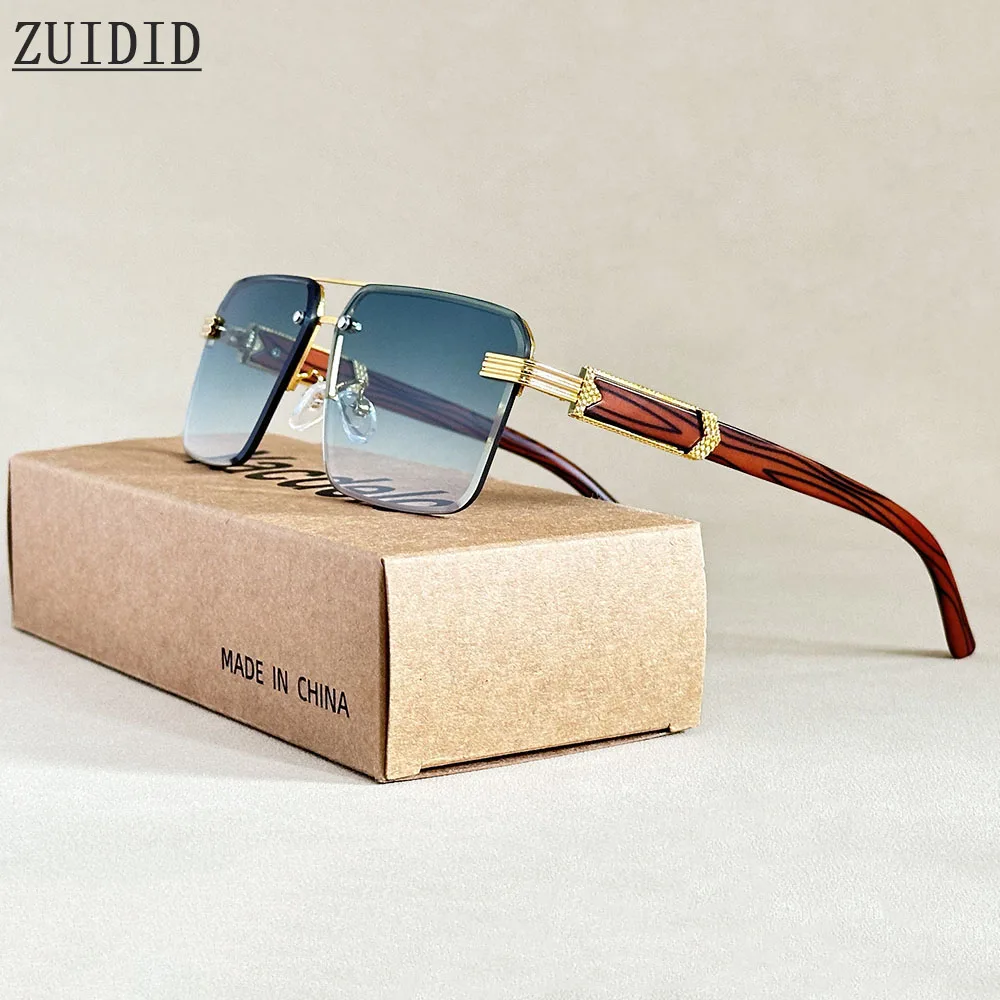 2025 okulary przeciwsłoneczne bez oprawek damskie modne Vintage modne okulary kwadratowe okulary przeciwsłoneczne dla mężczyzn luksusowe Lentes De Sol Mujer Dropshipping