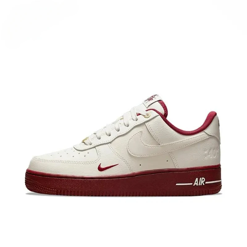 Nike-Zapatillas deportivas Air Force 1 para hombre y mujer, calzado antideslizante, resistente al desgaste, cómodo, ligero, clásico, combina con todo