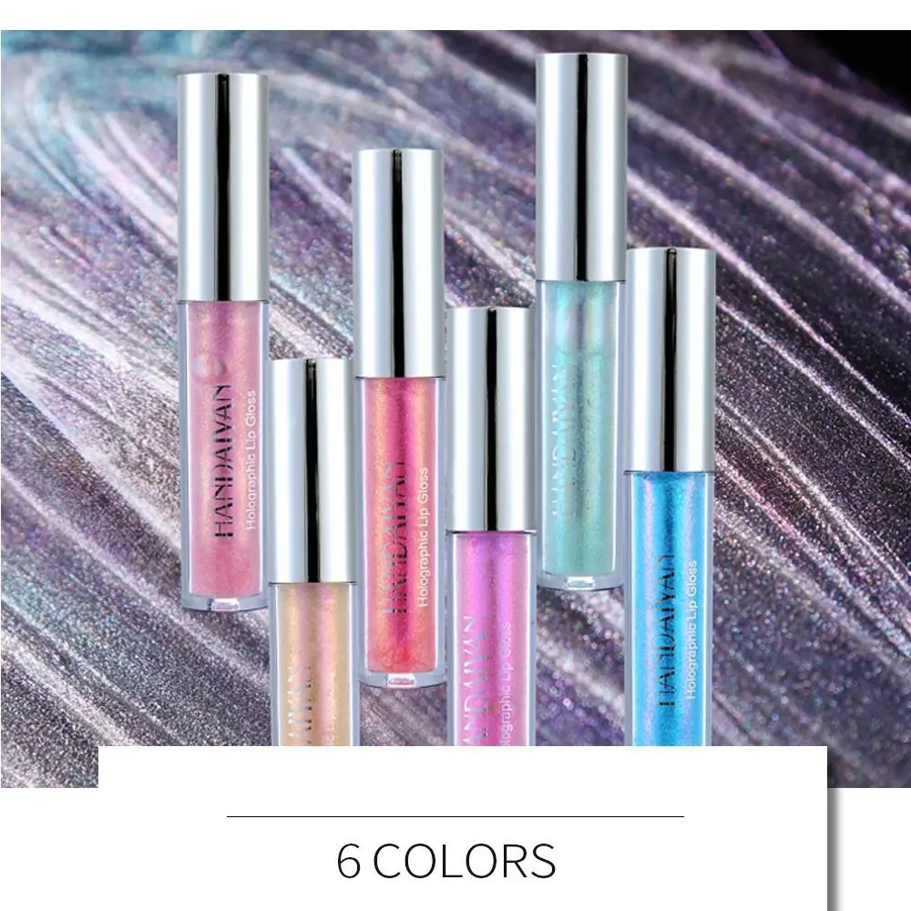 Polarized light Pearlescent Lip Gloss Tube Dazzling Mirror Fine Shiny Shimmer Lip Glaze Nourishing Long Lasting