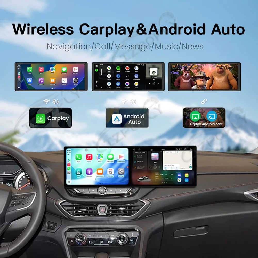 Dual 10.1 Inch Touch Screen Carplay Car Radio For Chevrolet Orlando 2018-2022 Android 15 GPS Navigation Car Multimedia Player