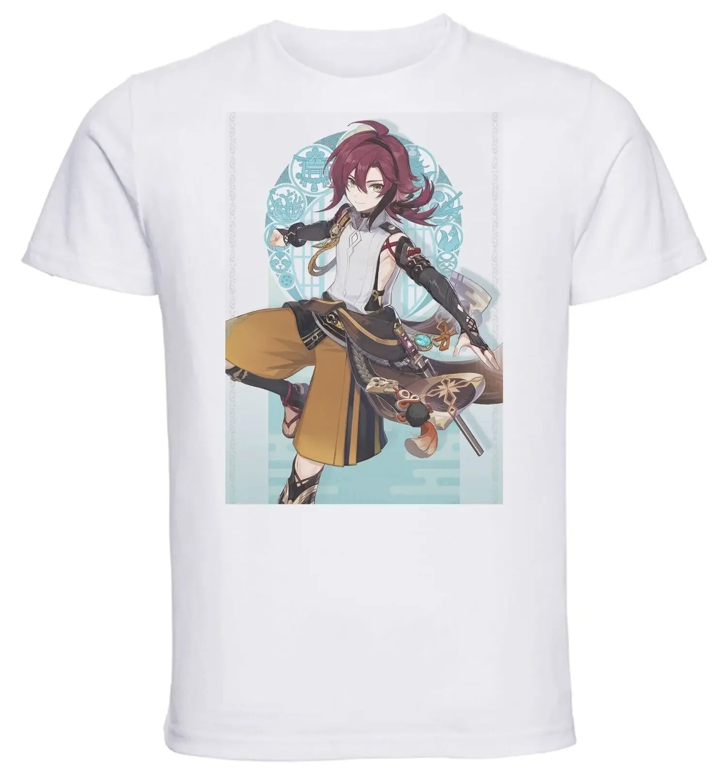 Unisex White Video Game TShirt  Genshin Impact  Shikanoin Heizou