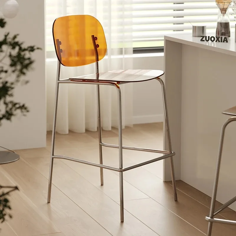 

Bar chair backrest high stool small apartment household