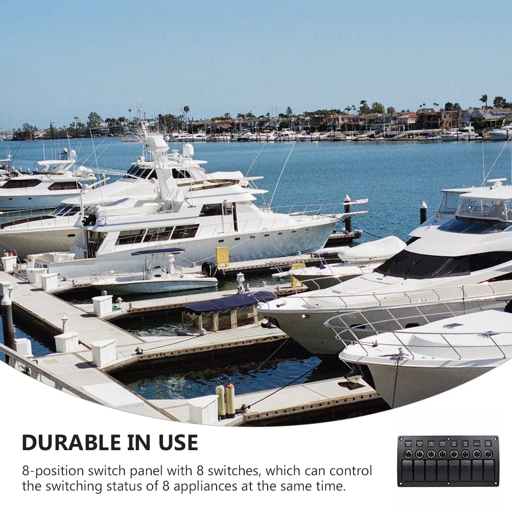 

1Set Ship Combination Panel Control Switch Power Supply for Car Boat Yacht 8 Position High Quality Panel Replacement