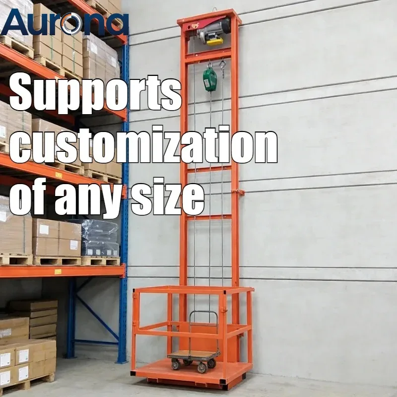 【Industrial】2-12m Small Electric Cargo Lift Narrow Space Household Elevator For Basement Attic Store