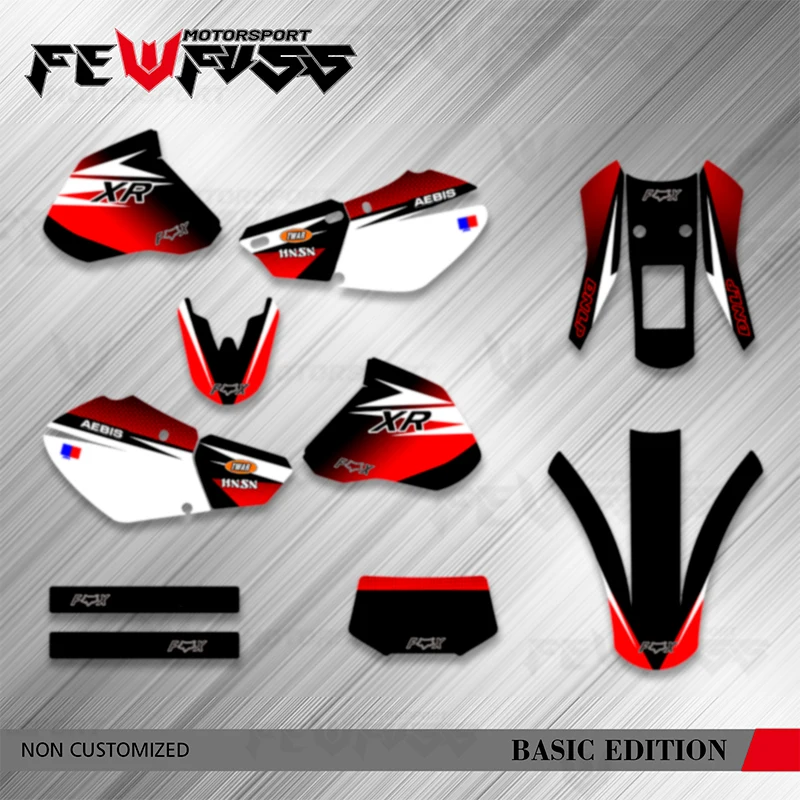 

Fewfuss Motorcycle Graphics Backgrounds Decals Stickers Kit for Honda XR250 XR400 1996 - 2004 XR 250 400
