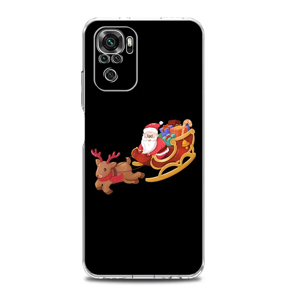 Christmas Santa Claus Phone Case For Xiaomi Redmi Note 13 12 5G 9S 9 8 10 11 Pro Plus 4G 9T 13C 12C10C 9C 9A 7 Clear Cover