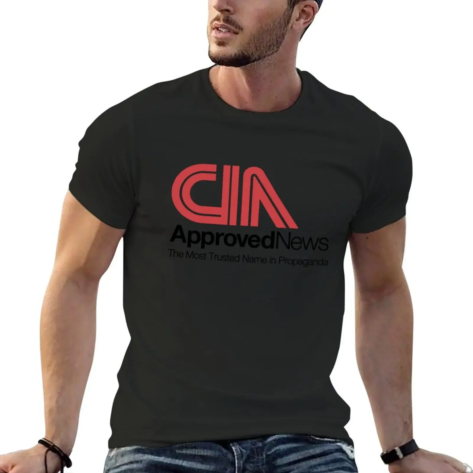 CIA Approved News T-Shirt plus sizes anime tshirt mens big and tall t shirts