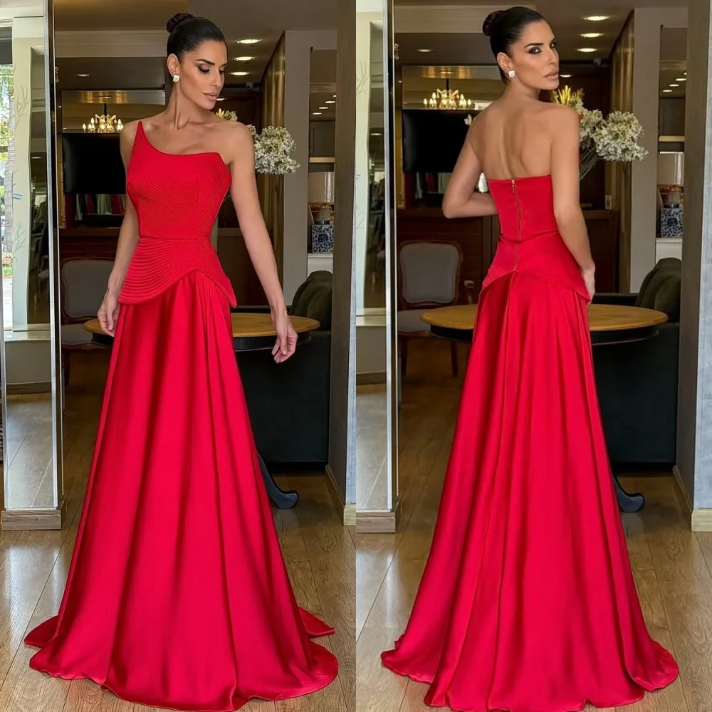 Vestidos largos sin tirantes, estilo moderno personalizado, elegante, Charmeuse, plisado fruncido, corte en A, vestidos para ocasiones a medida, tallas disponibles