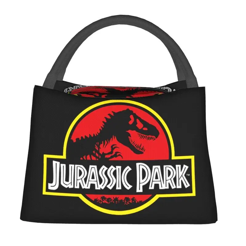 Jurassic Park Lunch Box For Women Portable Thermal Cooler Food Insulated Dinosaur World Lunch Bag School Work Picnic Food Bags