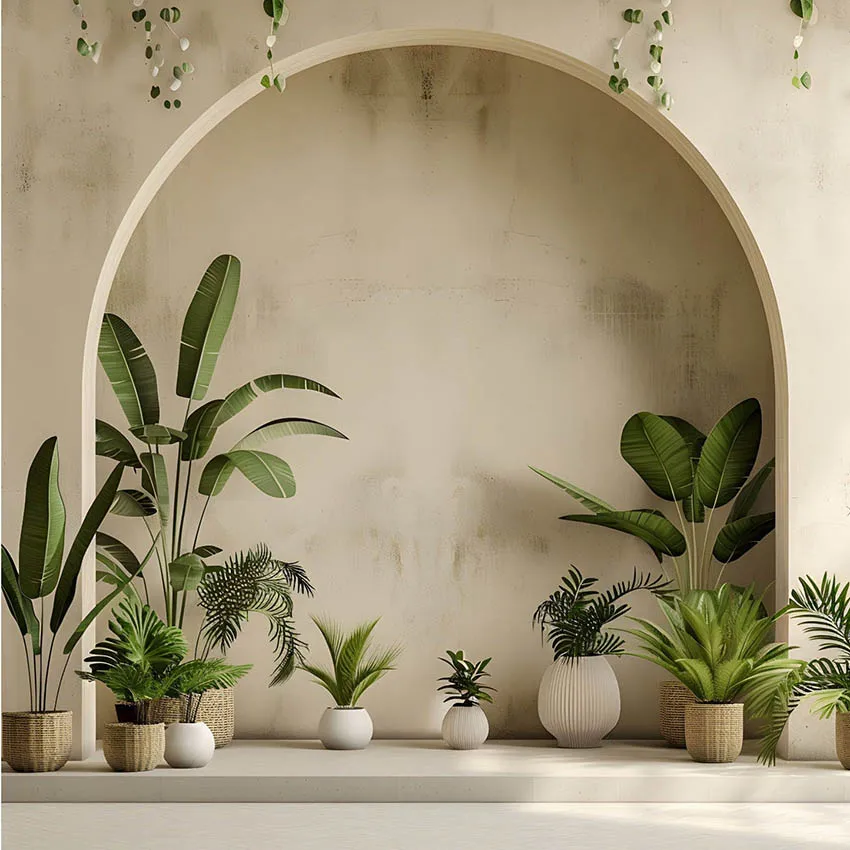 Mehofond Photography Background Minimal Arch Wall Plant Adult Birthday Wedding Maternity Portrait Decor Backdrop Photo Studio