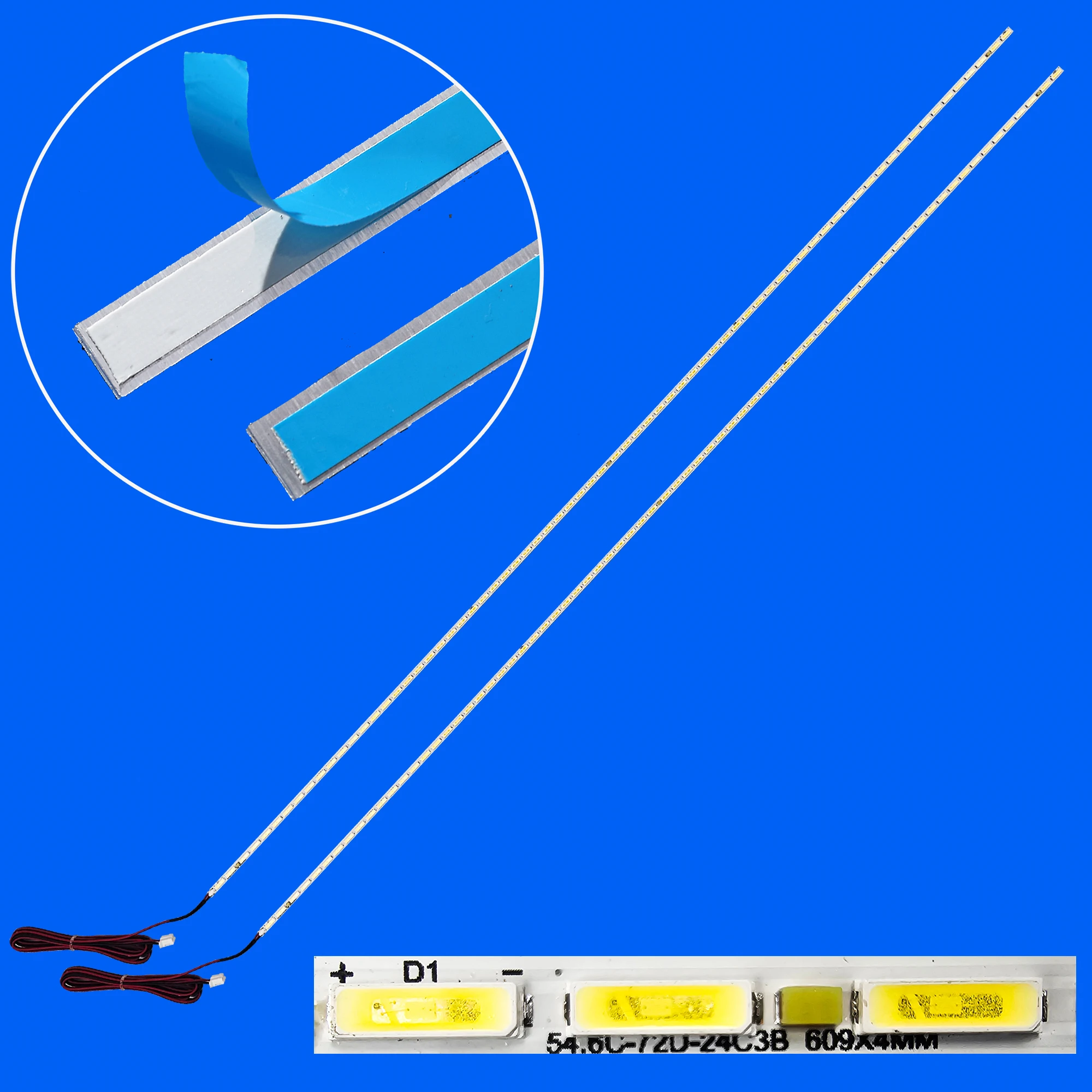 

1/5/10Kit LED backlight strip for Silvertec 55" LED TV R-S6381 FOYE-611MM (54.6) -3-24-72P-7020-DDX-4FZZ
