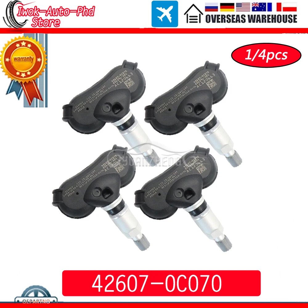 42607-0C070 Sensore di monitoraggio della pressione dei pneumatici TPMS per Toyota Sequoia 2009-2017 Sienna 2006-2020 Tundra 2007-2018 42607-08010