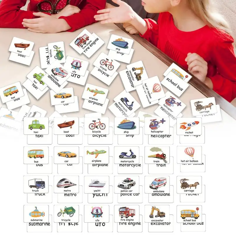 Cartes Flash de Construction de Vocabulaire pour Enfant, 24 Feuilles, ApprentiCumbria de la Maternelle, Synl'enveloppe Fermé, Primaire, Mort ÉWer, Anglais