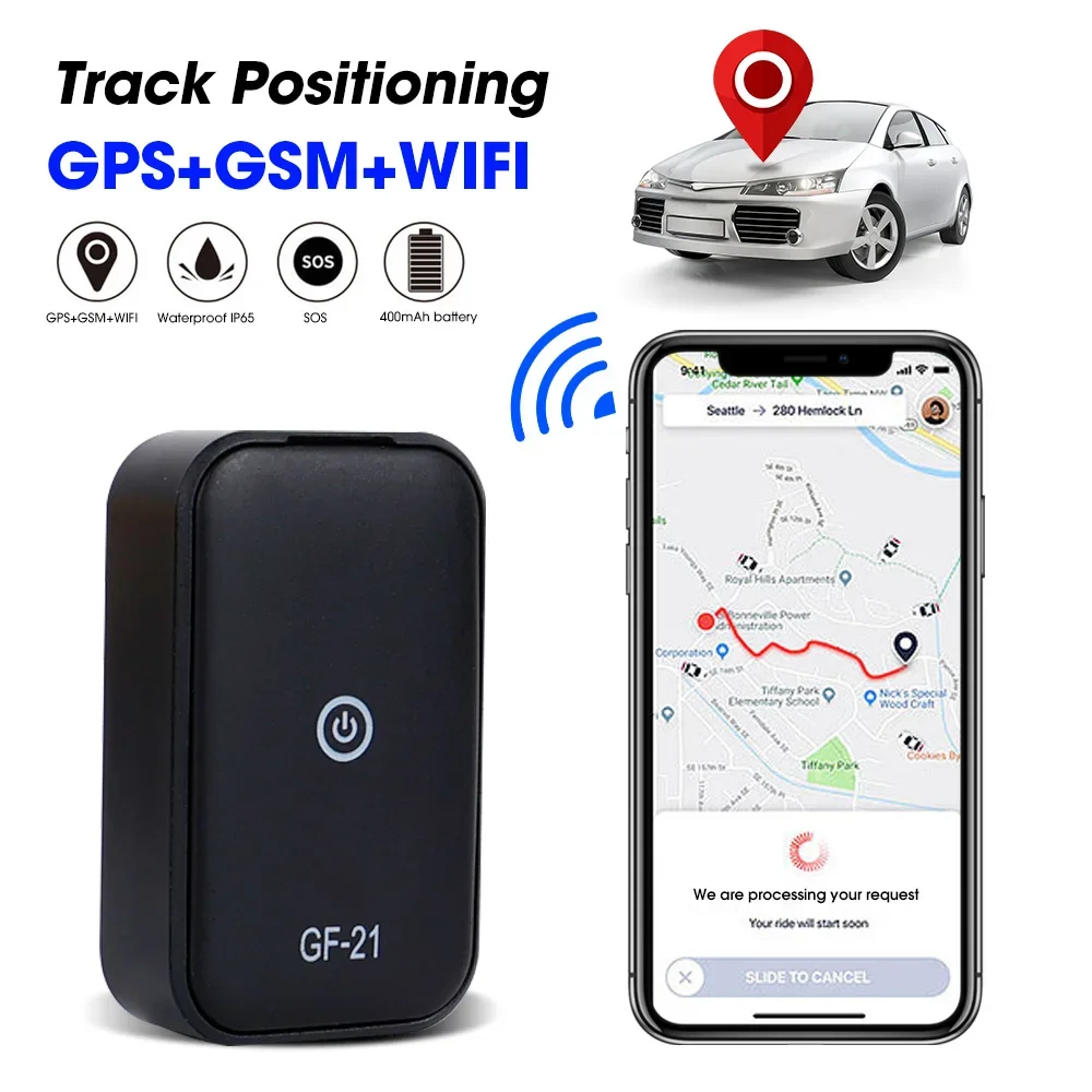 GF 21 09 07 Car Tracker Vehicle Truck GPS Locator Anti-Lost Recording Tracking Device Voice Control Phone Wifi LBS Positioning